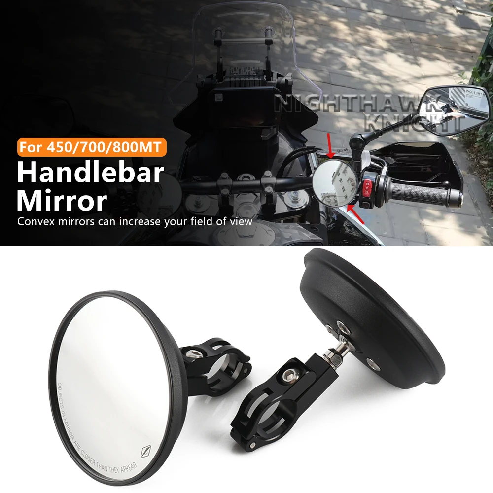 Blind Spot Mirror For CFMOTO 450MT 2024 2025 800MT 700MT Motorcycle Accessories Wide Angle Convex Mirror Round Rearview Mirror