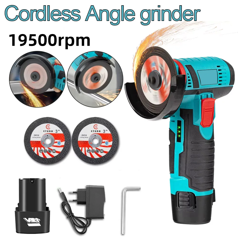 Brush motor mini Angle grinder Micro Filling Grinder for Diamond Cutting, 12V Wireless Power Tool