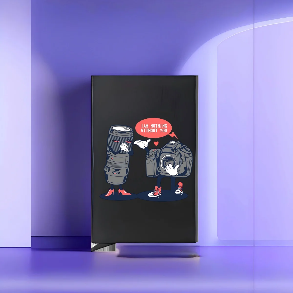 

Я ничего без забавного юмористического винтажного объектива для камеры 2026 Новый стиль Модный футляр для карт с принтом Различные варианты цвета Простота в использовании