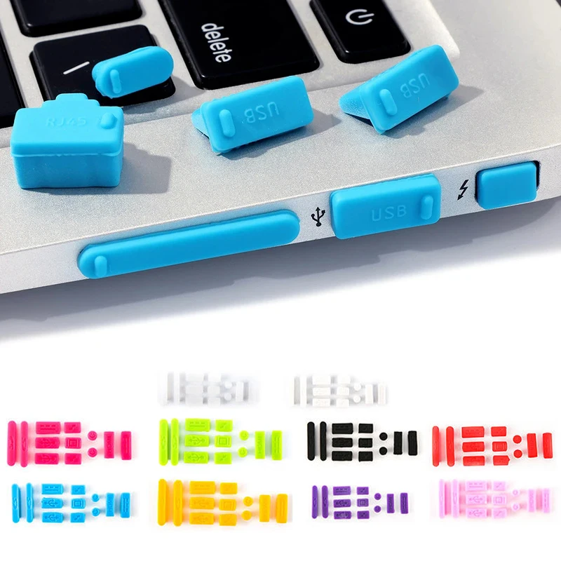 16pcs/set Notebook Usb Silicone Anti Dust Plug Laptop Dustproof Stopper Dust Plug Usb Hdmi Computer Interface Waterproof Cover