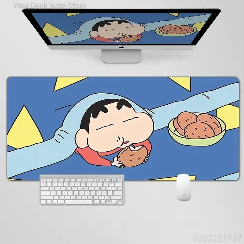 Extra-large Cute Cartoon Girls' Non-slip Desk Pad Dorm Computer Keyboard Pad High Definition Crayon Shin-chan  Mouse Pad