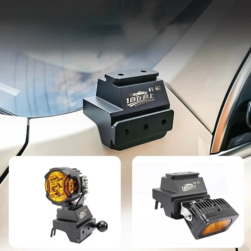 For GWM ‌Cannon Alpha Car A Pillar Spotlight Bracket Front Engine Hood Quick Release Dual Guide Rail Expansion Stand Lamp Holder