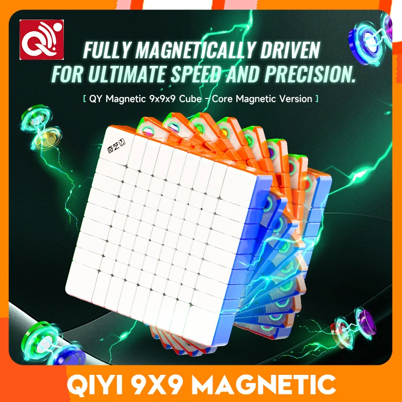 [CubeFun] QiYi 9x9x9 Cubo de Velocidade Magnética Mágica Stickerless Quebra-cabeça Profissional Brinquedos Fidget Presentes para Crianças Brinquedos