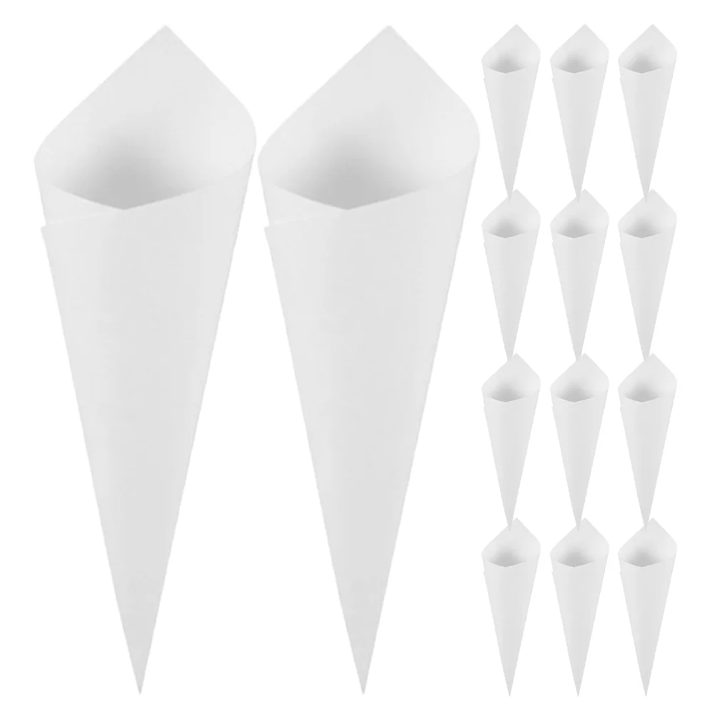 60 Pcs Wedding Petal Cone Confetti Cones Small Bouquet Decor Candy Fries Paper Kraft