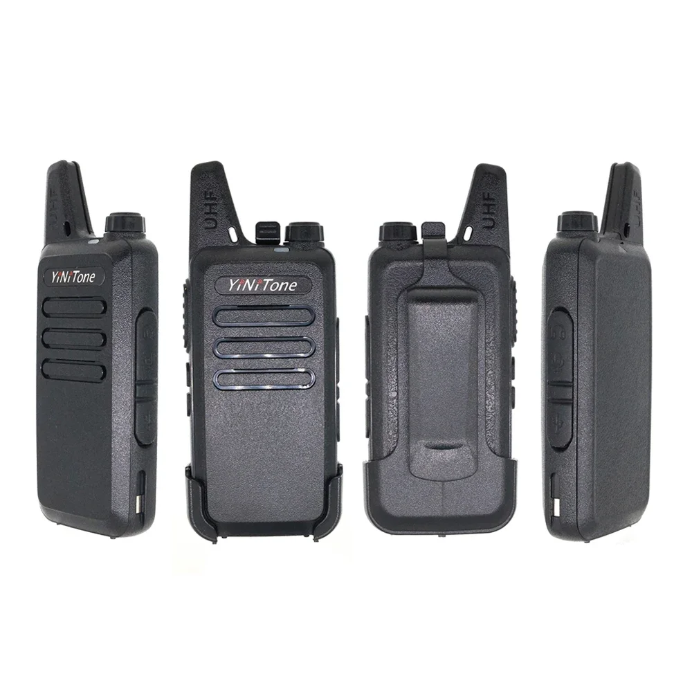 Mini-02 Mini Walkie Talkie 5W Uhf 400-470Mhz 16 Kanaals Usb Oplader Tweeweg Radio Draagbare Dmr Ham Radio Rt22 Fm Transceiver