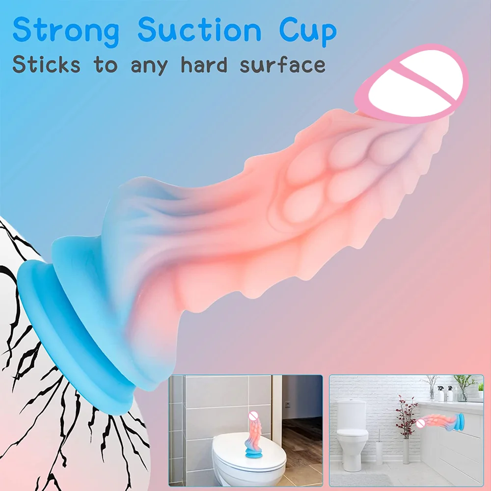 Realistic Monster Dildo Sex Toys 7/8 Inch Huge Anal Dildo with Strong Suction Cup Silicone Thick Dildos Adult Toys for Women Men