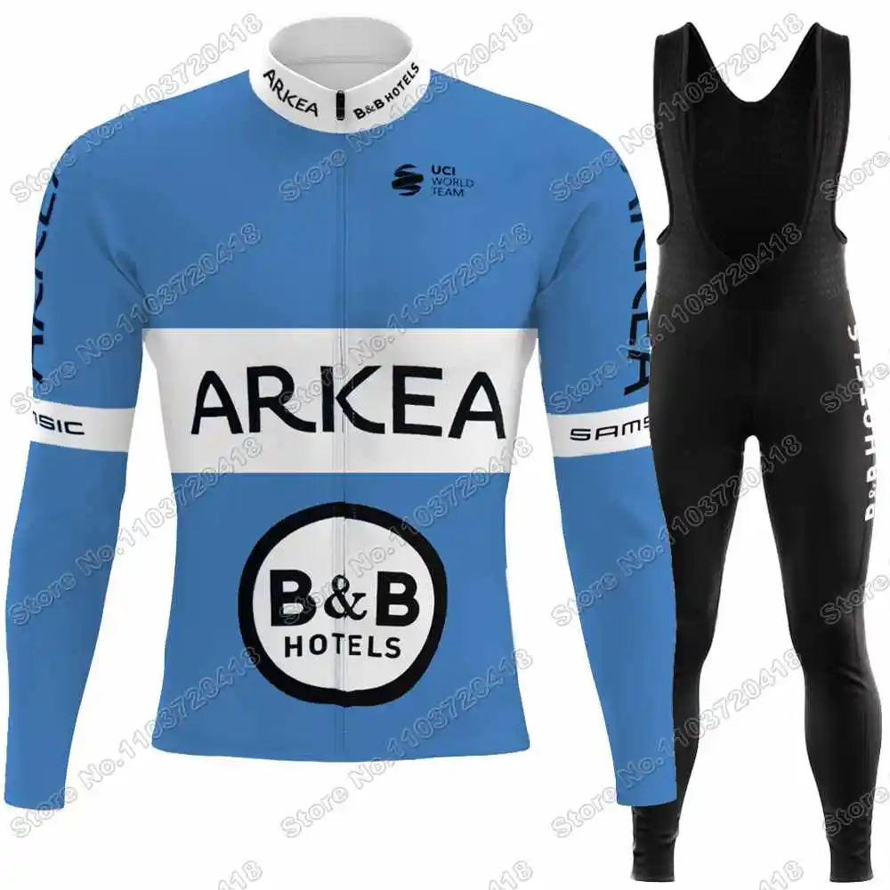 2024 ARKEA B&B HOTELS Cycling Jersey France Tour Set Men Autumn Winter Cycling Clothing Road Bike Jacket Suit Bicycle Bib Tights