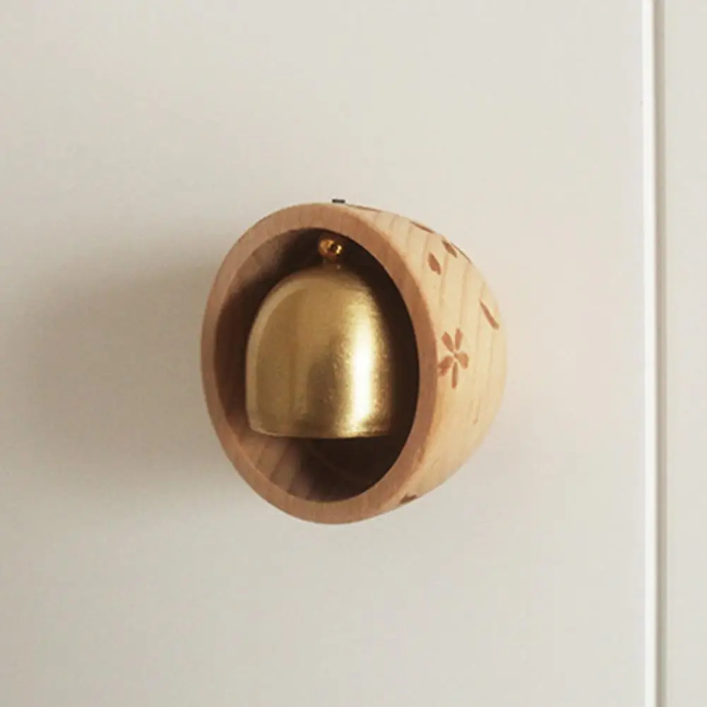 Outdoor Indoor Doorbell Retro Style Wooden Doorbell Crisp Sound Punch-free Installation Enhance Entrance with Magnetic