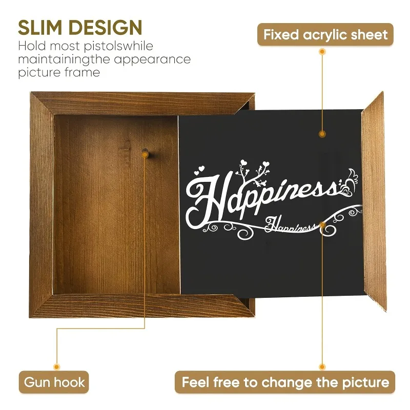 Wall Hanging Decorative Painting Hidden Security Pistol Box Private Valuables Cash Ammunition Key Safe