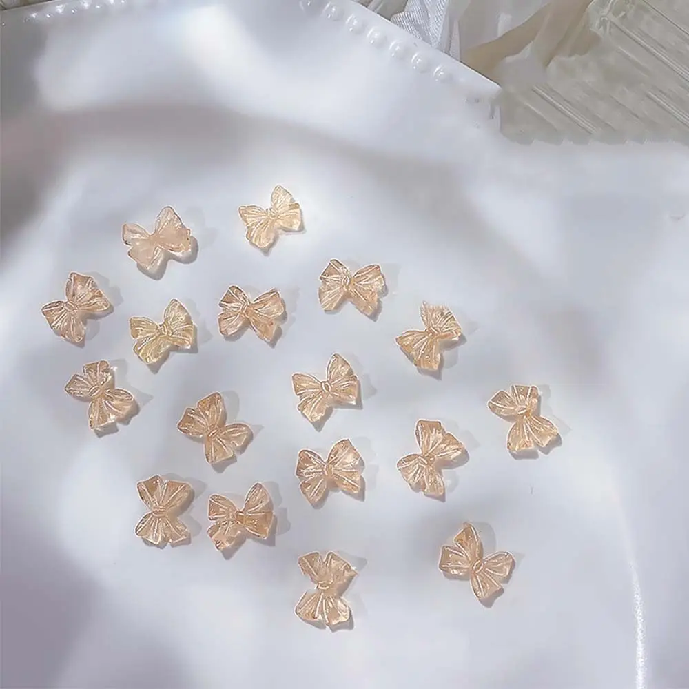 Breloques 3D pour ongles, couleur gelée, nœuds papillon, strass, décoration Nail Art, bijoux en cristal, perceuses à ongles