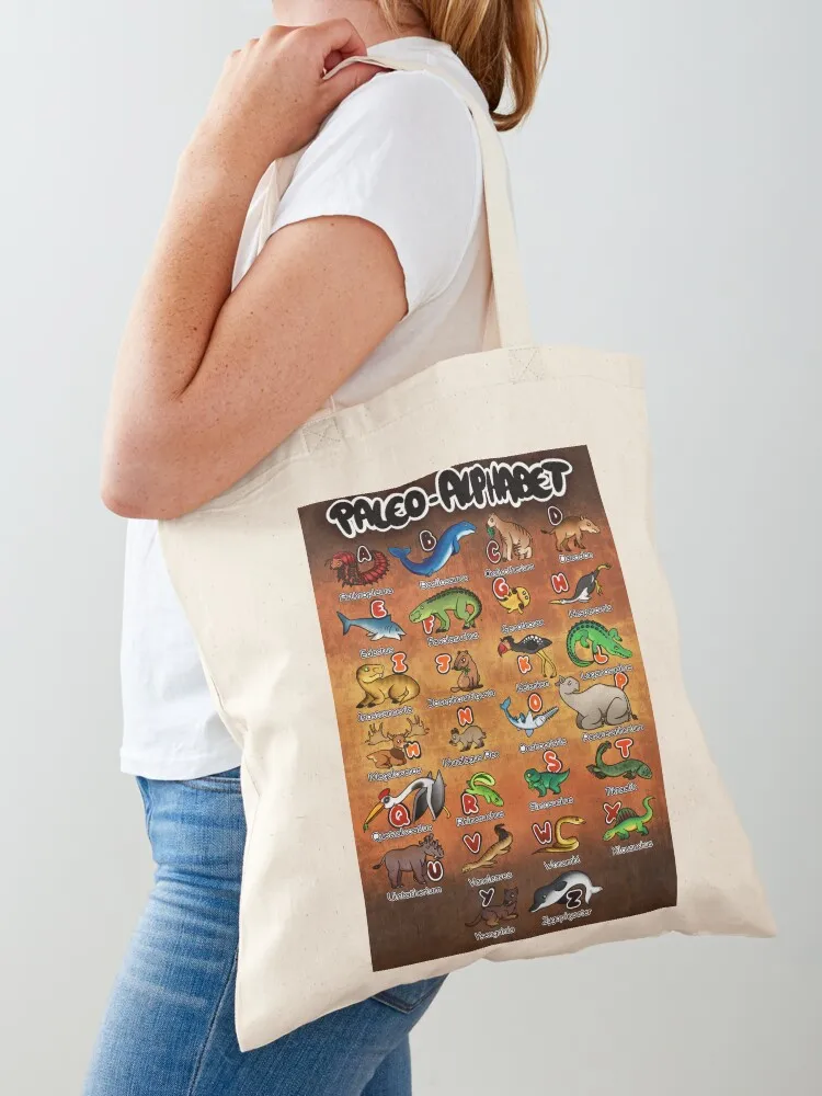 

The Prehistoric Alphabet Tote Bag shopper bag women canvas Canvas stote bag Women's shopping Women's