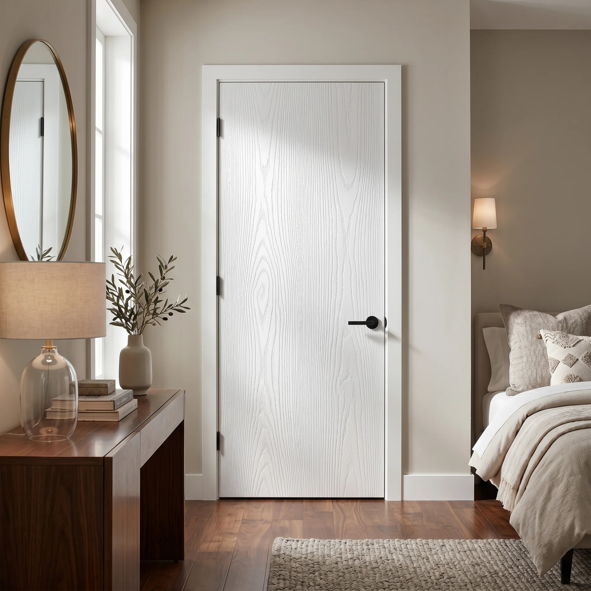 White Wood Grain Waterproof Peel And Stick Wood Vinyl Wallpaper Self Adhesive Decor Sticker for Door Cabinet Countertop Desktop