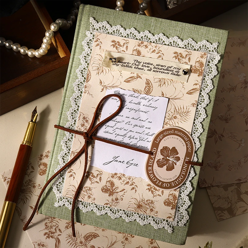 Journal GO 10pcs Vintage INS Floral Pattern Material Paper Decorative Diary Scrapbooking Collage Junk Journal Background Paper