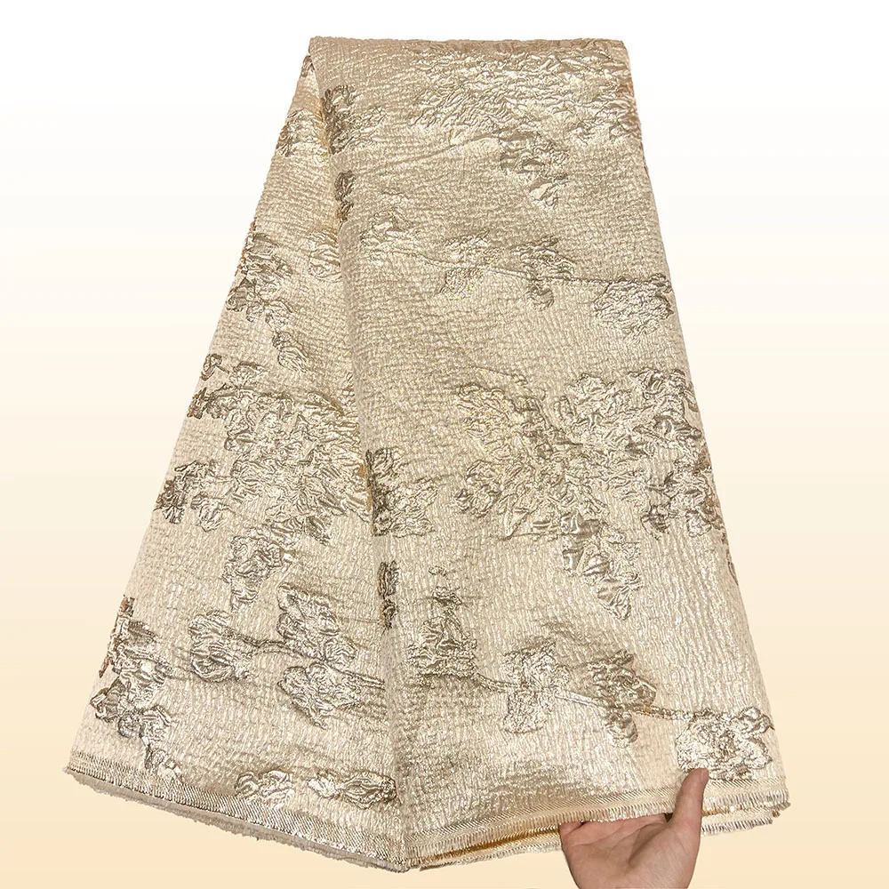 

High Quality Jacquard Lace Fabric 5 Yards Green French Brocade Fabric