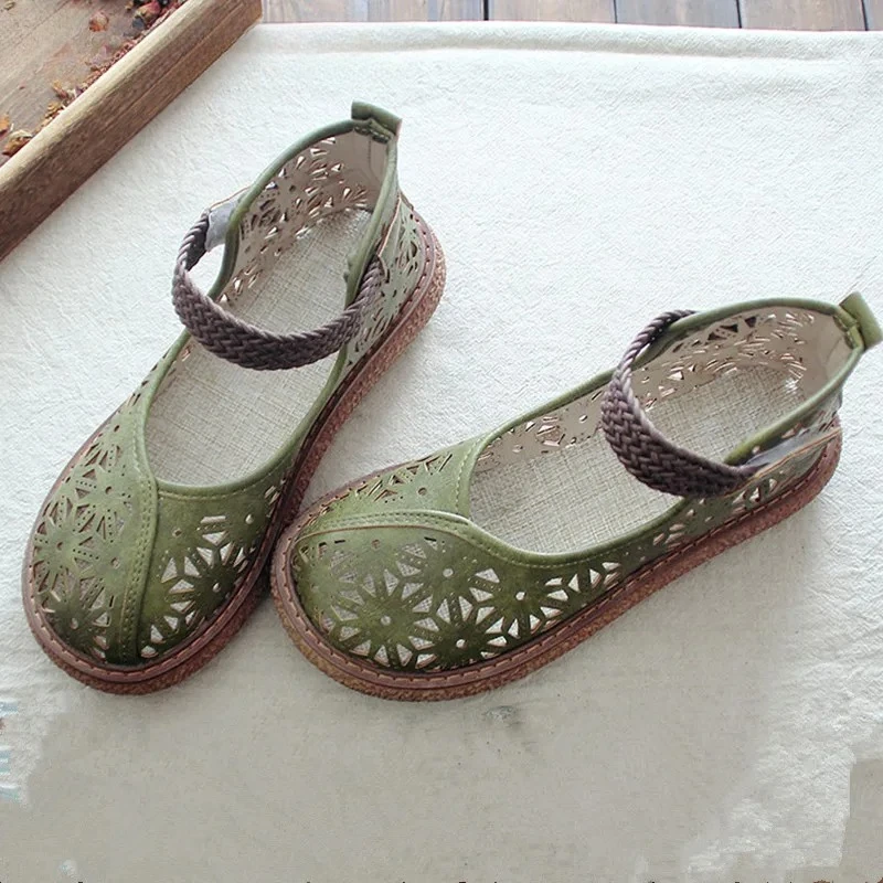 

Летние удобные женские босоножки из хлопка и конопли в стиле литературы и искусства RETRO на толстой подошве с большим носком, 4 цвета