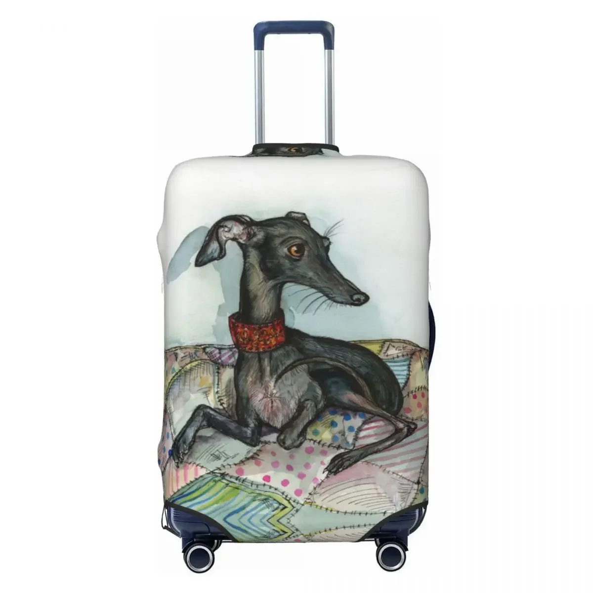 

Custom Greyhound Whippet Dog Luggage Cover Protector Cute Travel Suitcase Covers for 18-32 Inch