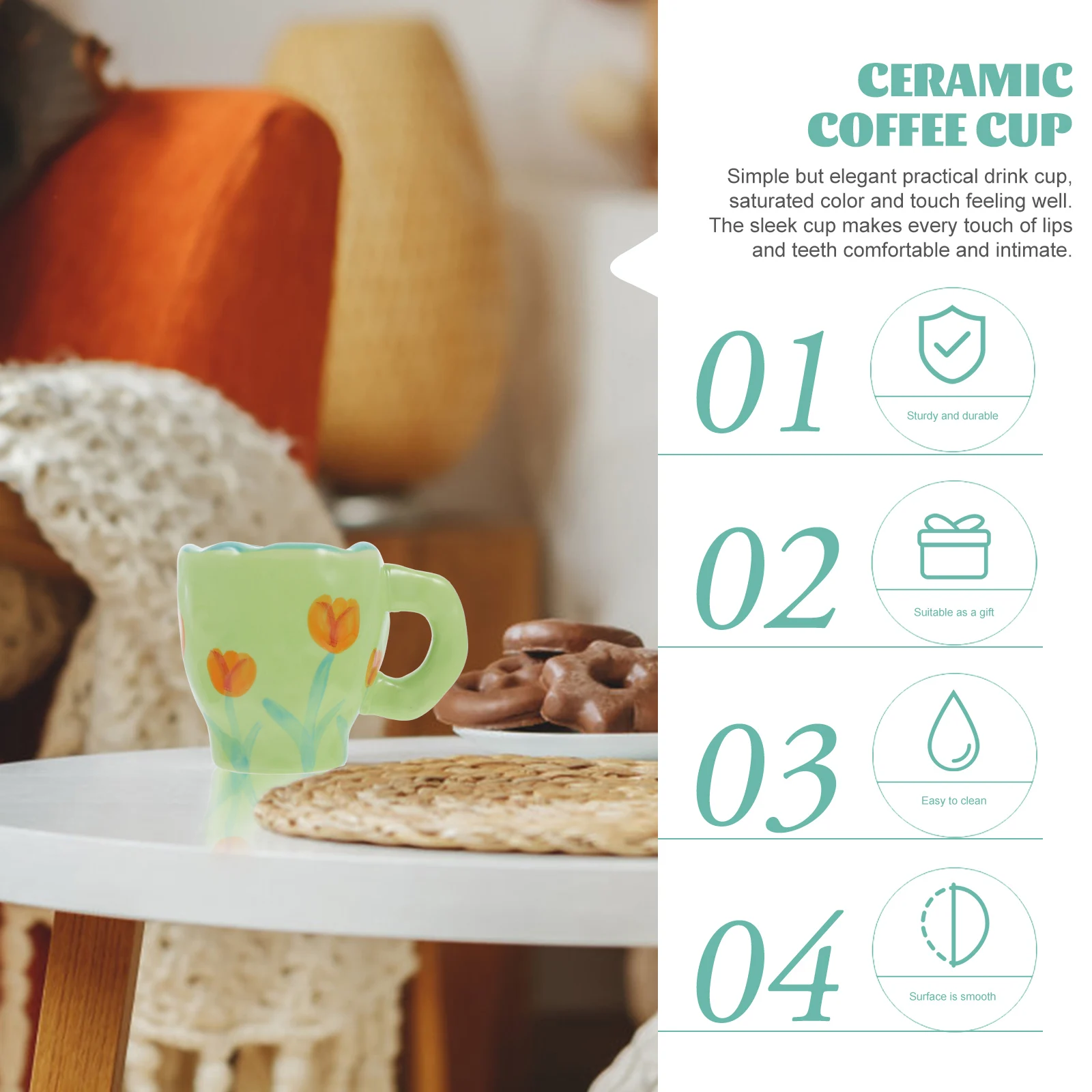 

Lovely Hand Painting Ceramic Coffee Mug 300ml Small Water Cup Latte Cappuccino Ceramic Drinking Cup Cute Mugs Coffee Mugs
