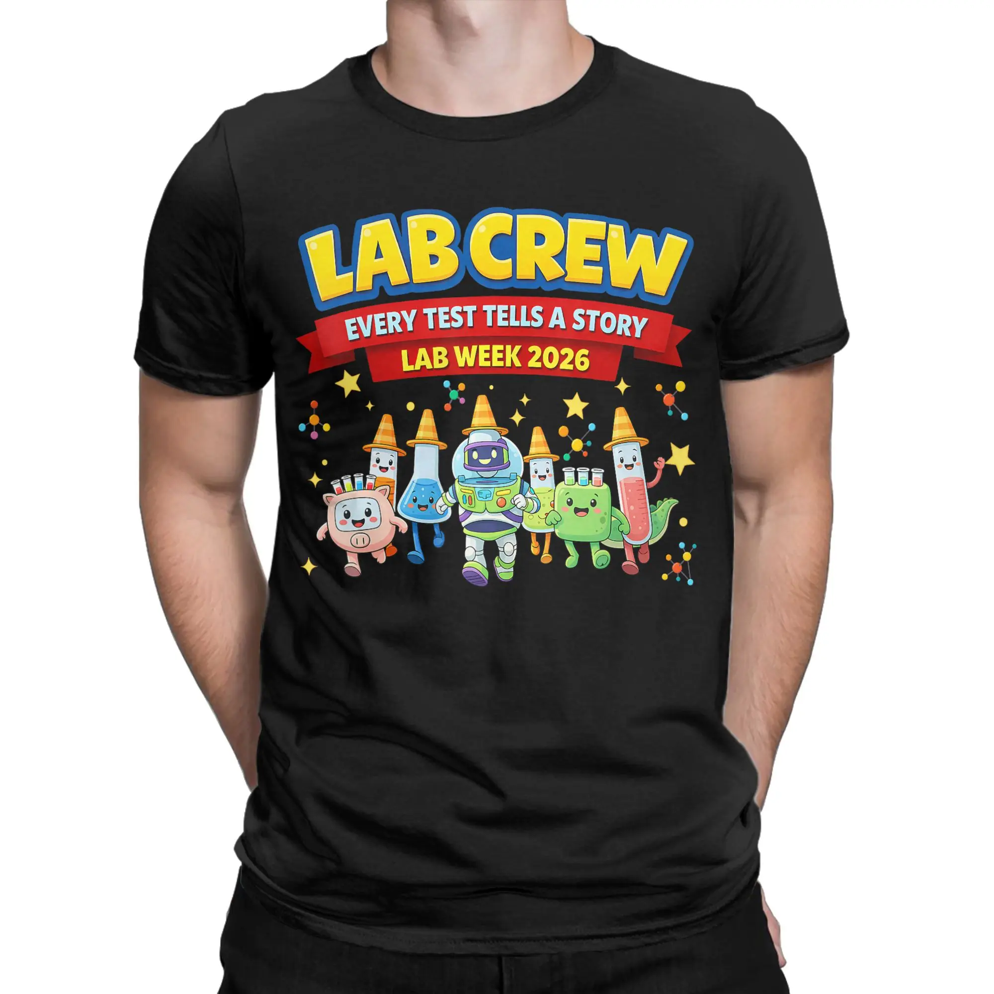 Lab Crew 2026 Medical Lab Tech Scientist Novelty 100% Cotton T-Shirt Lab Week  Tees Tops For Men