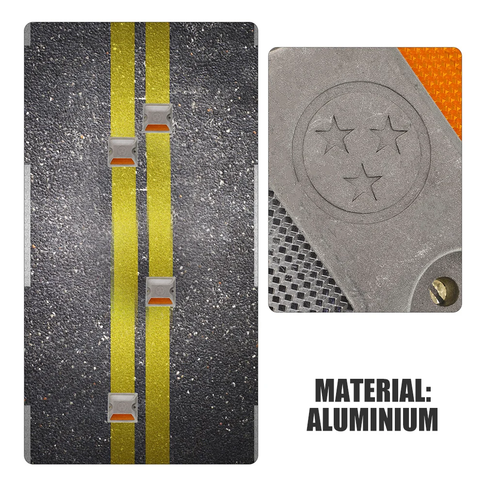 

3Pcs Road Reflectors Durable Pavement Markers Nighttime Visibility Emergency Reflector Outdoor Safety Road Markers