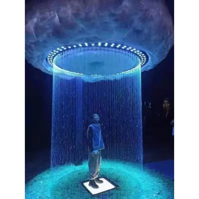 Outdoor interactive induction cloud water curtain, digital swing, circulating water not wet water curtain swing