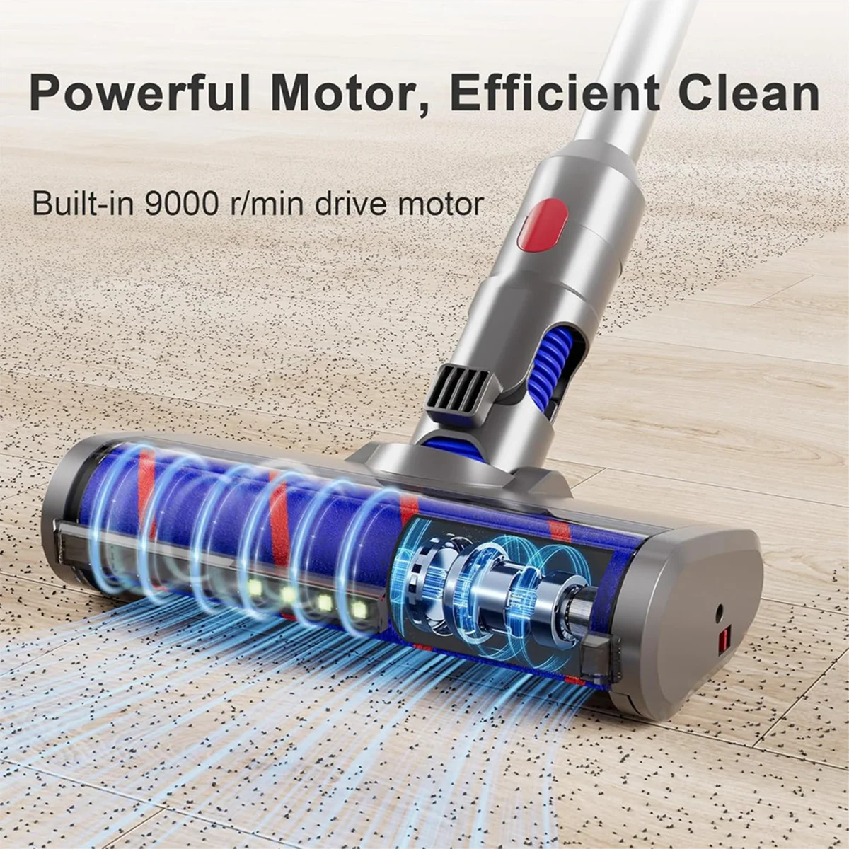 ABKR Soft Roller หัวแปรงสําหรับ Dyson V7 V8 V10 V11 V15 ไร้สายทําความสะอาดพื้นไม้เนื้อแข็งอุปกรณ์เสริมฝุ่น Detection