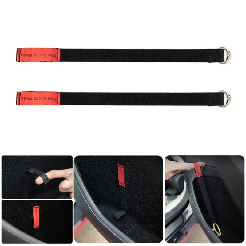 2Pcs/Pair Quick Release Car Door Safety Nylon Strap Emergency Car Door Pull Rope for Fast Escape