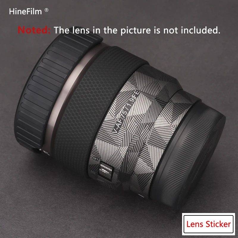 Hinefilm Skin для наклейки на объектив Samyang AF75 T1.9 для Samyang 75 мм 45 мм 24 мм T1. Кожа наклейки на объектив 9 FE AF45 T1.9, крышка объектива