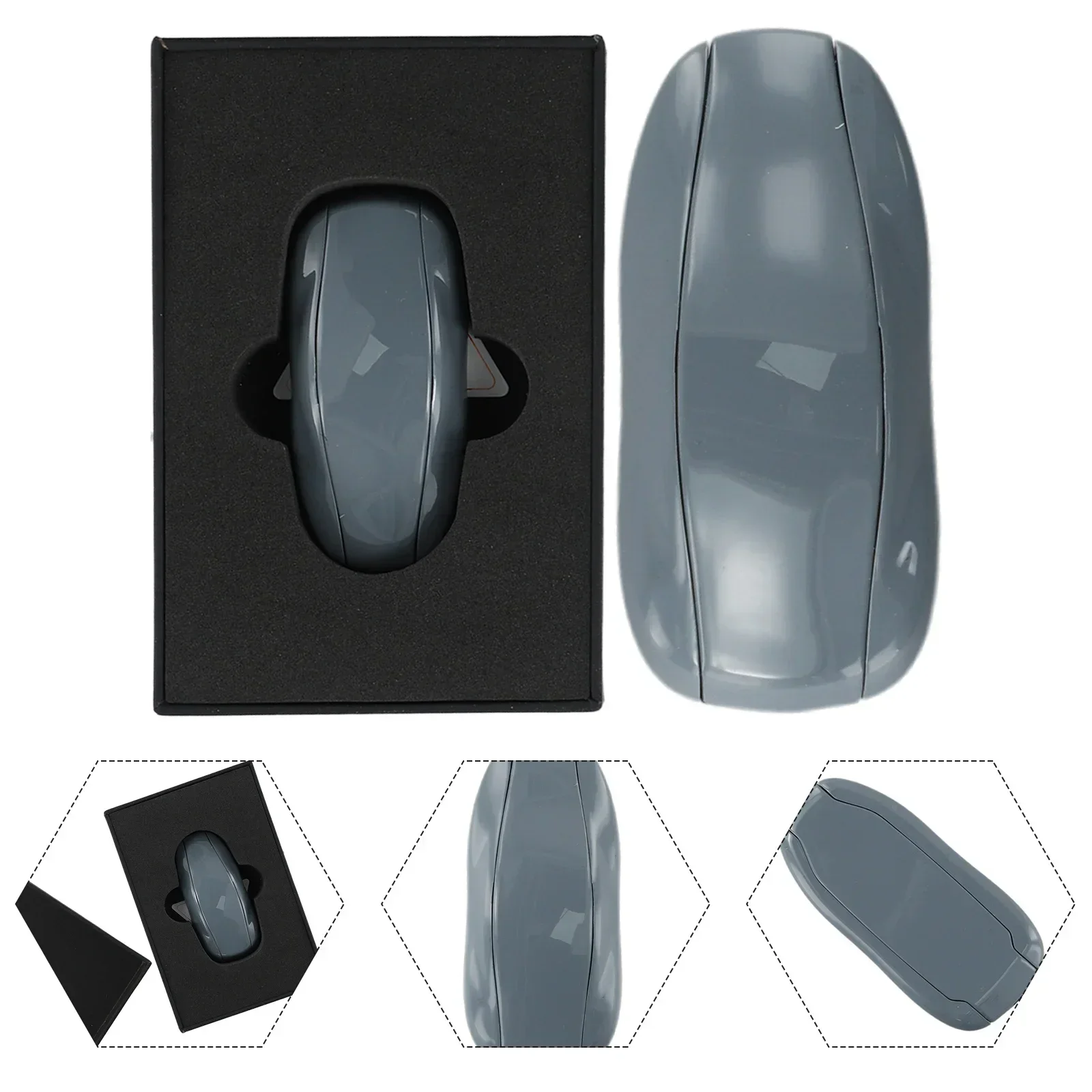 Voor Tesla Model 3Y 2021-2023 1x geruite sleutelhanger Smart-Keyless 1618096 -91-G Smart-Keyless Afstandsbediening Vervang Zwart/wit/grijs