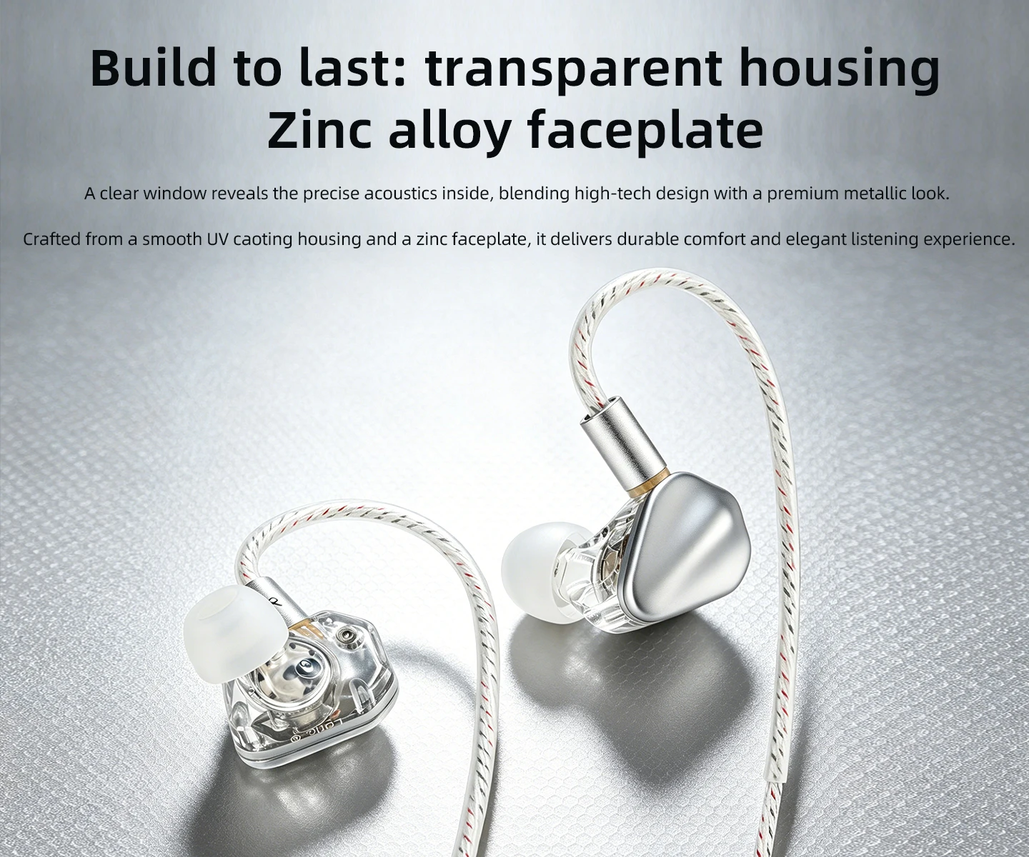 KEFINE Loric PU + Titan-Verbundmembran-In-Ear-Monitor-Kopfhörer mit abnehmbarem 0,78-mm-2-Pin-Anschluss – Detail 5