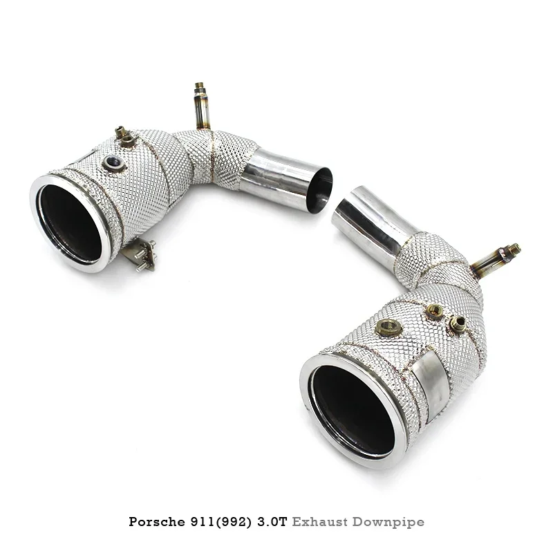 Exhaust Pipe with Catalyst for Porsche 911, 992, 3.0T, Main Section, High Flow Pipes, Downpipe Branch