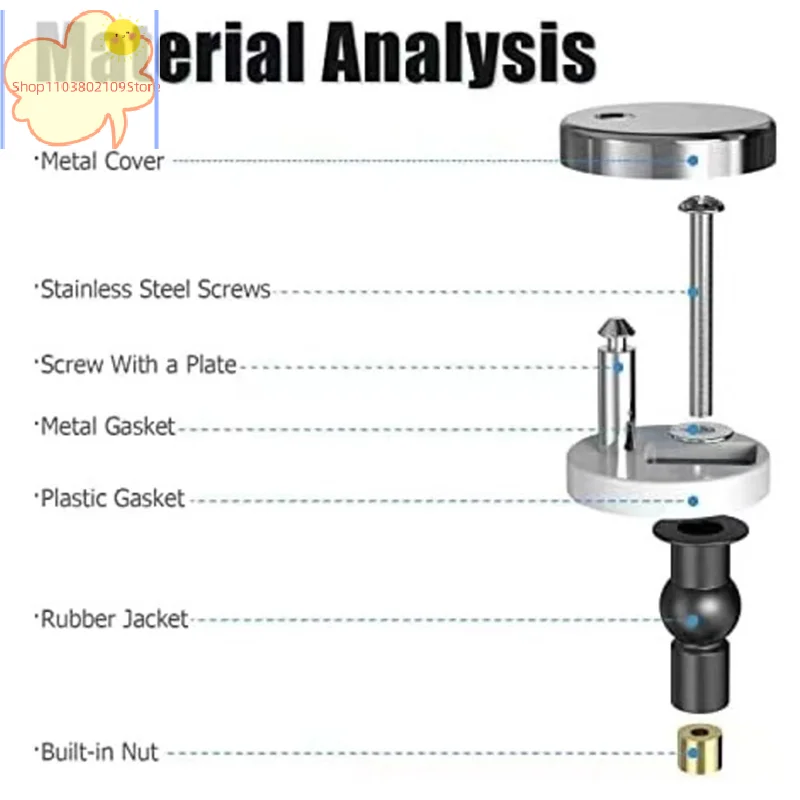 [YH]2Pcs Toilet Seat Hinges Top Fix Hinge Pack Mountings Replacement Release Quick Screws For Toilet Furniture Accessories