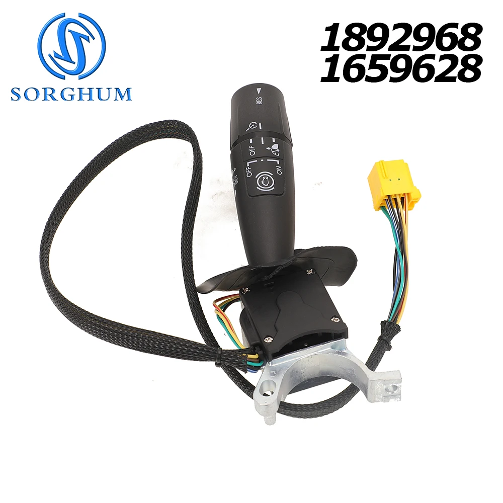 1892968 1659628 1452989 For DAF CF CF65 CF75 XF XF105 XF95 LF45 LF55 LF180 Exhaust Brake Switch Steering Column Switch Stalk view 5