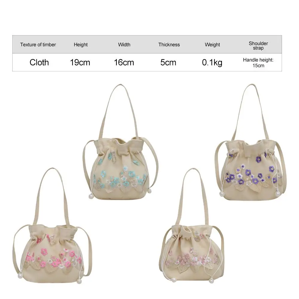 1 шт., новая сумка-ведро в китайском стиле с вышивкой для женщин, ручная универсальная милая изысканная сумка на одно плечо с перекрестным плечом