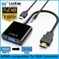 HDMI-compatible To VGA Converter Cable HD 1080P HDMI-compatible Male To VGA Female Adapter for Laptop PC TV Box Projector HDTV