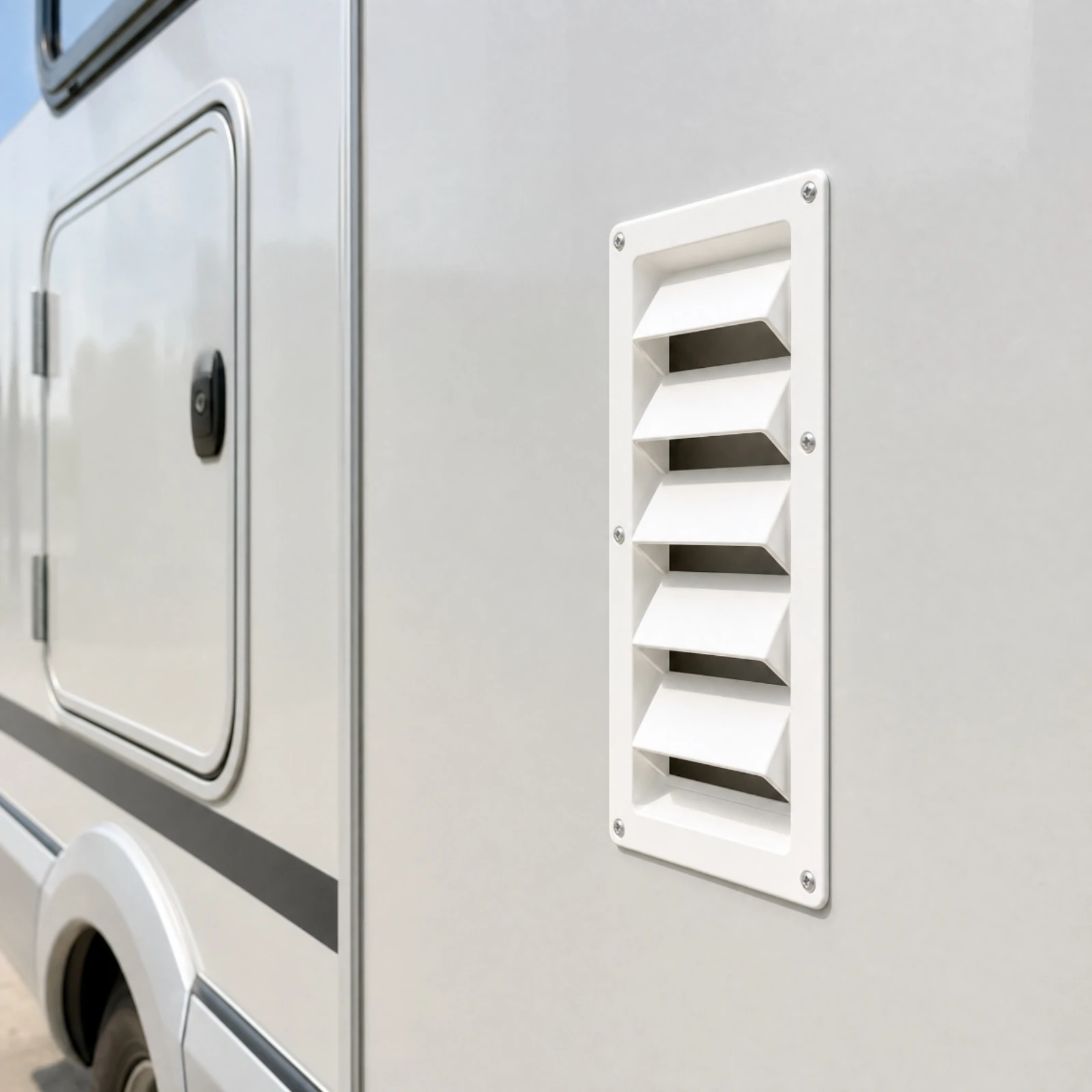2 Pieces Louvered Vent Flush ABS Plastic Louvered Ventilation Cover Raised Louver Vent Cover Wall-Mounted