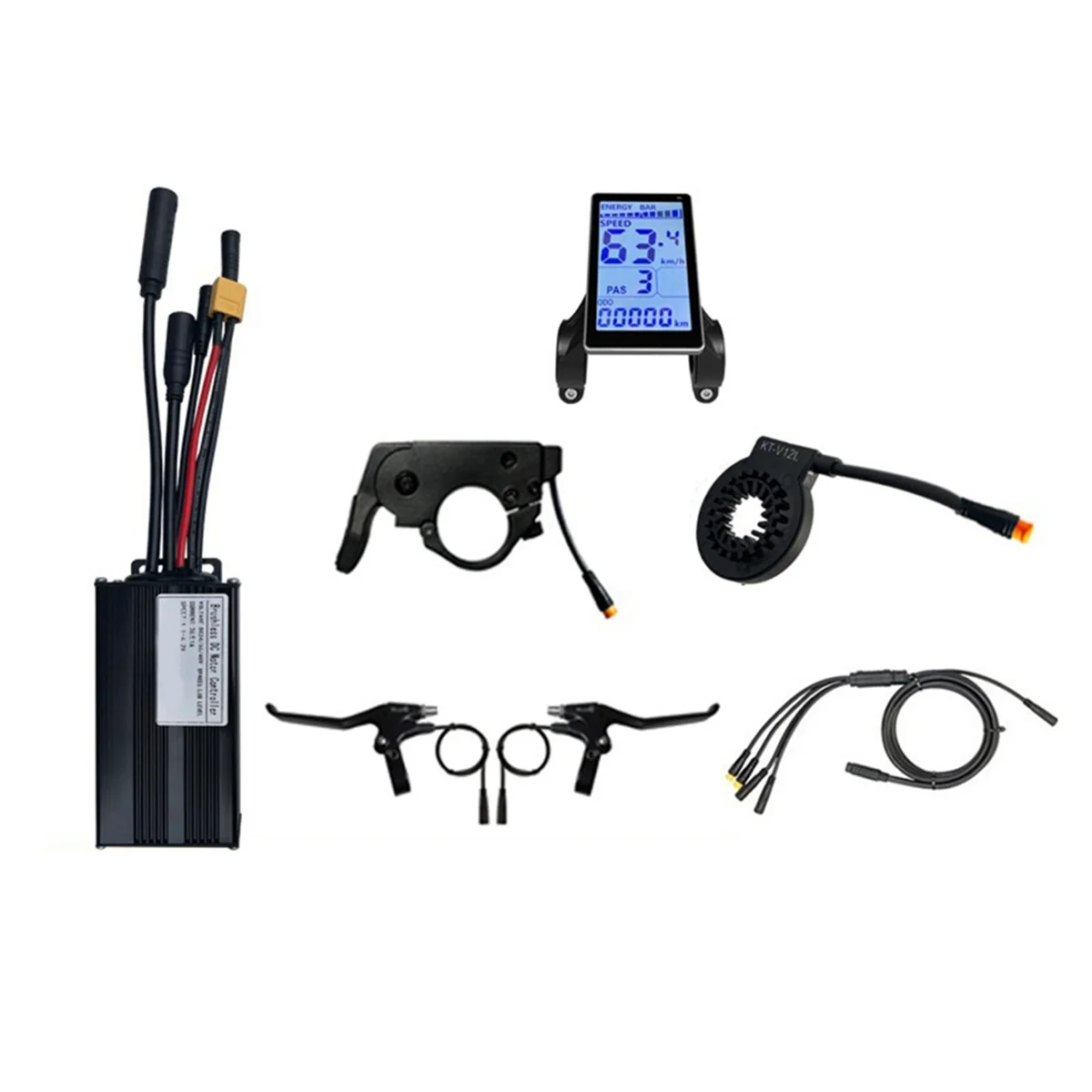 

30A 1000W Bicycle Lithium Battery Modification Accessories 3-Mode Fully Waterproof Small Kit M5 LCD Meter