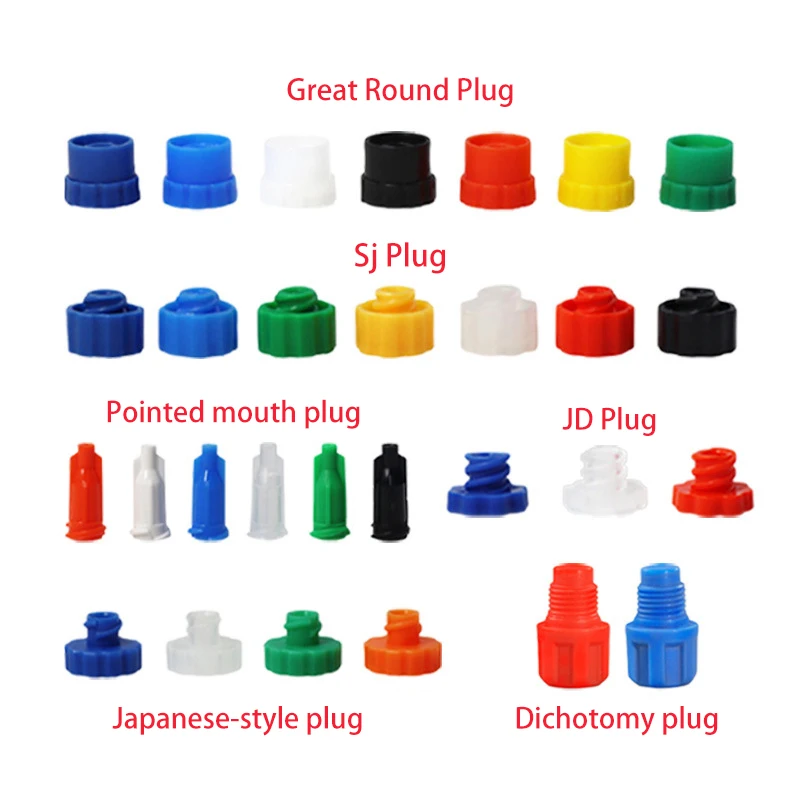 100/200pcs Industrial PP Luer Lock Plug Caps Multiple Colors for Glue Syringe Barrel Screw Dispensing Syringe Caps