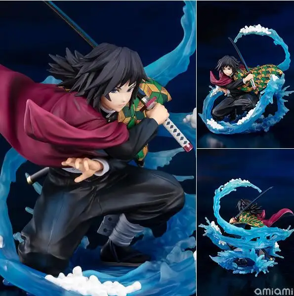 Anime Demon Slayer Tomioka Giyuu Water Breath Battle  Ver. Action Figure Toys 17cm