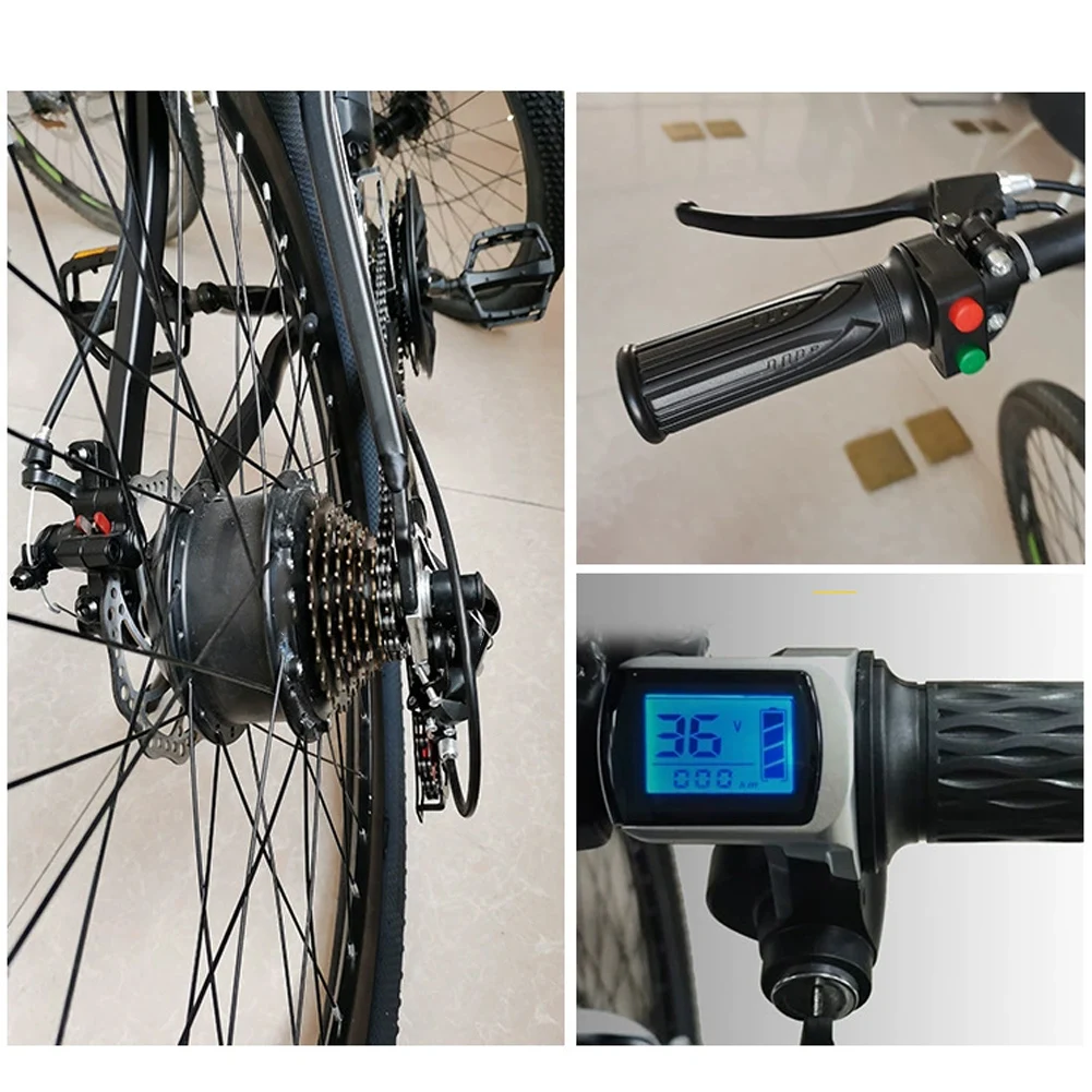 12V-72V 2 In 1 Switch Electric Bike Scooter Lamp Headlight Horn-DK226 Ebike Red,Yellow Wire To Headlight Universal-Left Right