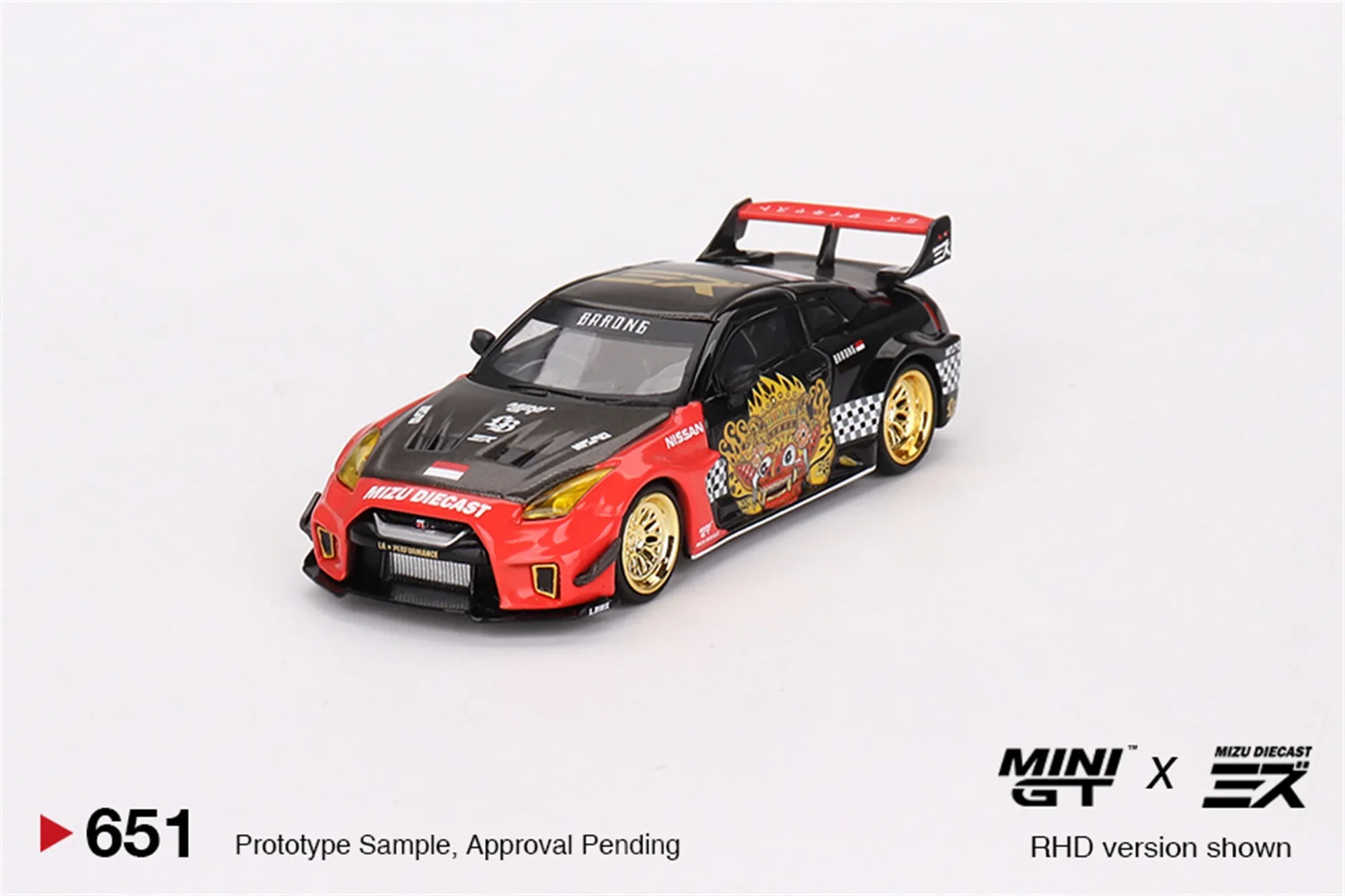 TSM MINIGT MGT 1:64 Nissan 35GT-RR S15 modelo de coche estático fundido a presión de aleación, regalo para niños, colección de juguetes, decoración de habitación de reparación