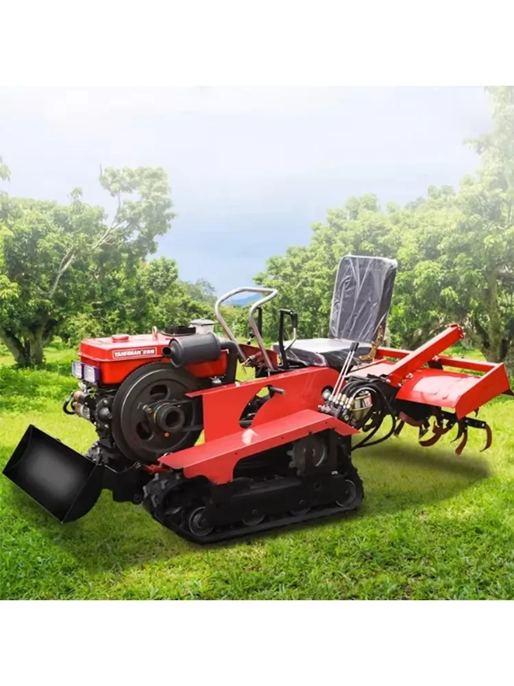 Coltivatore cingolato per serra per frutteto telecomandato per piccolo trattore agricolo multifunzionale Vendita calda35HP