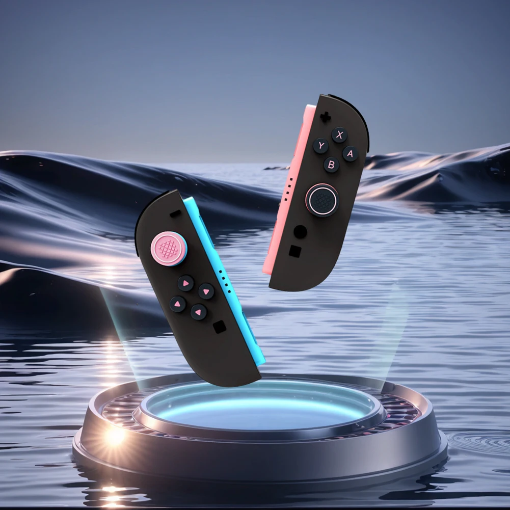 غطاء عصا التحكم وملصقات الأزرار قبضة الأزرار قبعات سيليكون زر ملصق يغطي تحكم الإبهام قبضة عصا التحكم قبعات للتبديل 2