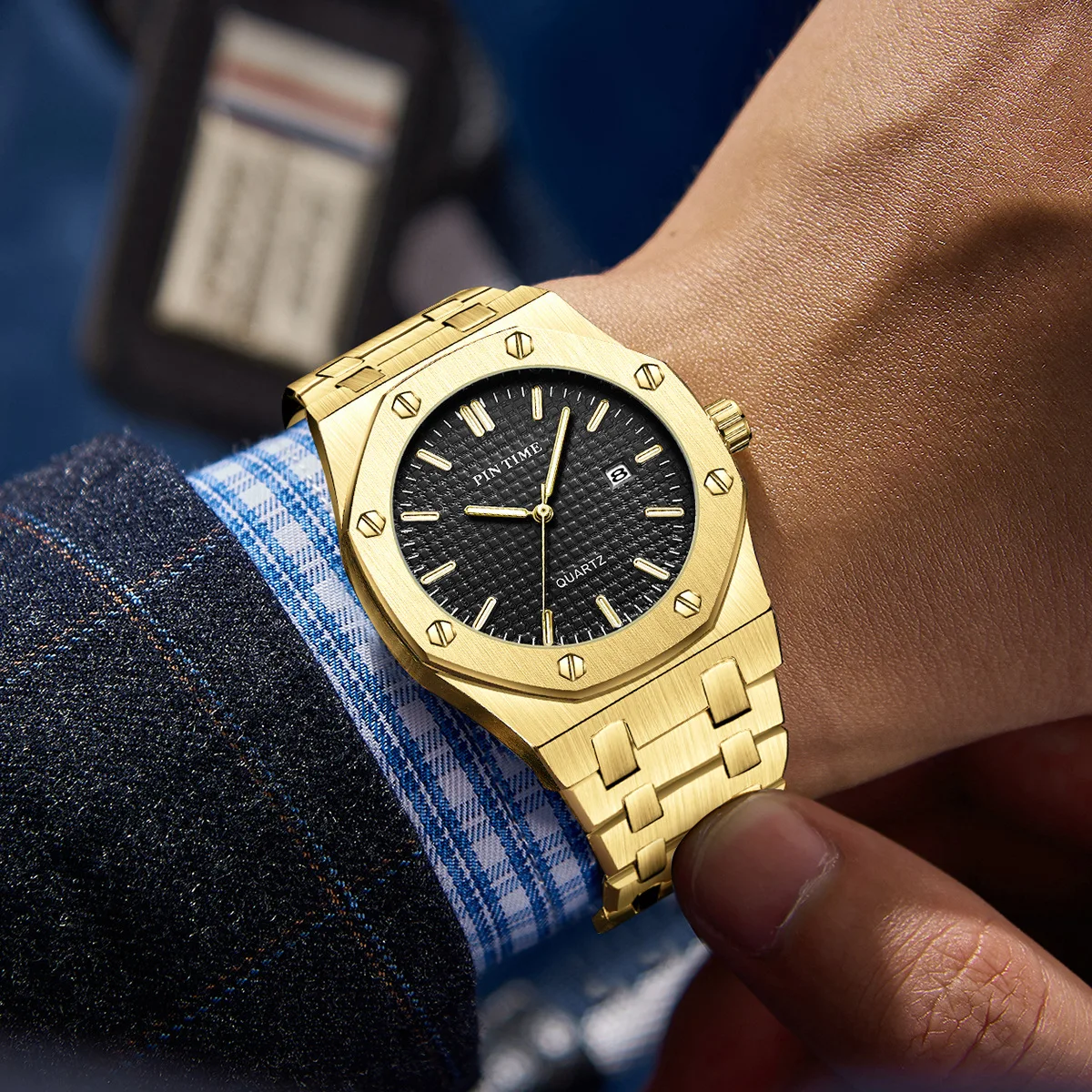 Men's Luxury Business Stainless Steel Watch For Men Sport Excellence Waterproof Wristwatch Tough Men Gift relojes Free shipping