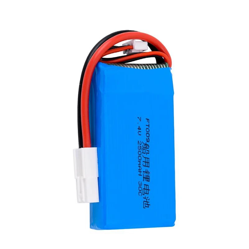 7.4V 2500mAh FT009 Speedboat Large Capacity High Speed Aircraft Model Battery Pack