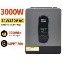 3KW 6.2KW Hybrid Solar Inverter 24V 48V 230V Pure Sine Wave Inverter with MPPT Solar Charger Controller inversor solar híbrido