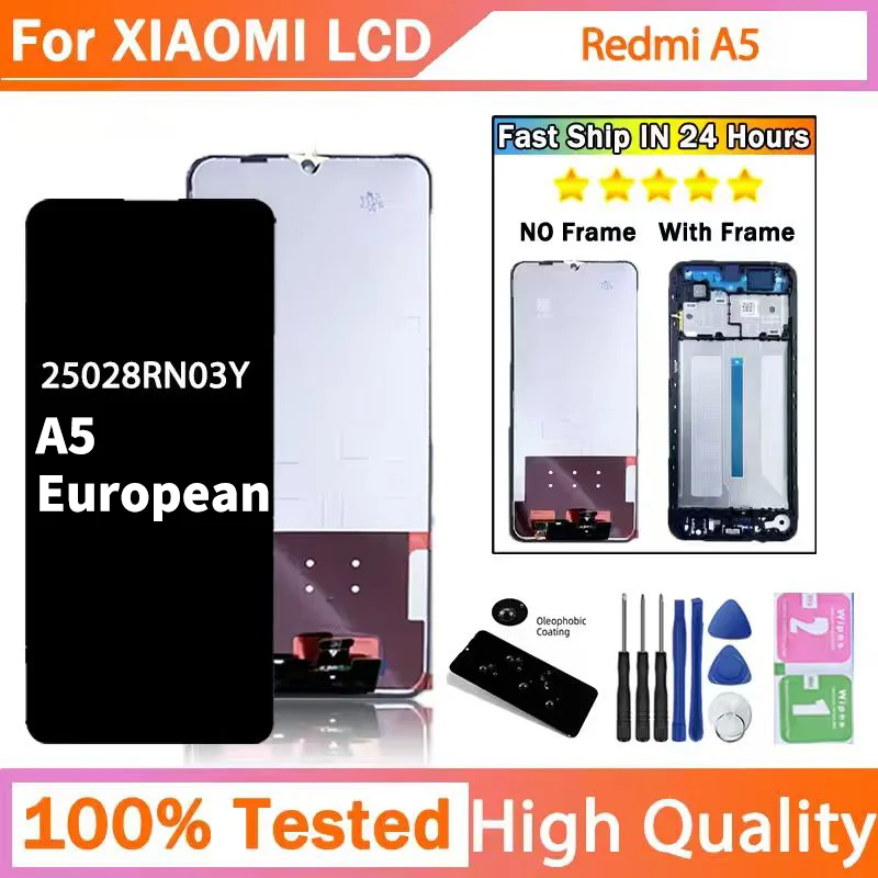 OEM Ekran LCD z dotykiem (digitizer) do Xiaomi Redmi A5, wersja europejska, duża szybka, numer części 25028RN03Y, zamiennik wyświetlacza — zdjęcie produktu 7