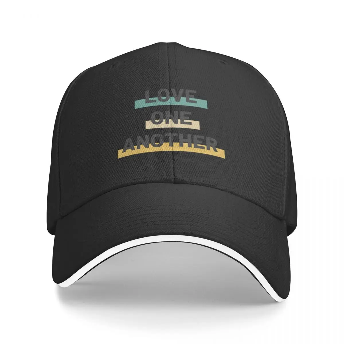 Love One Another II Positive Happy Quote Retro Graphic Inspirational Baseball Cap Hat Luxury Brand Hat Beach Mens Tennis Women's