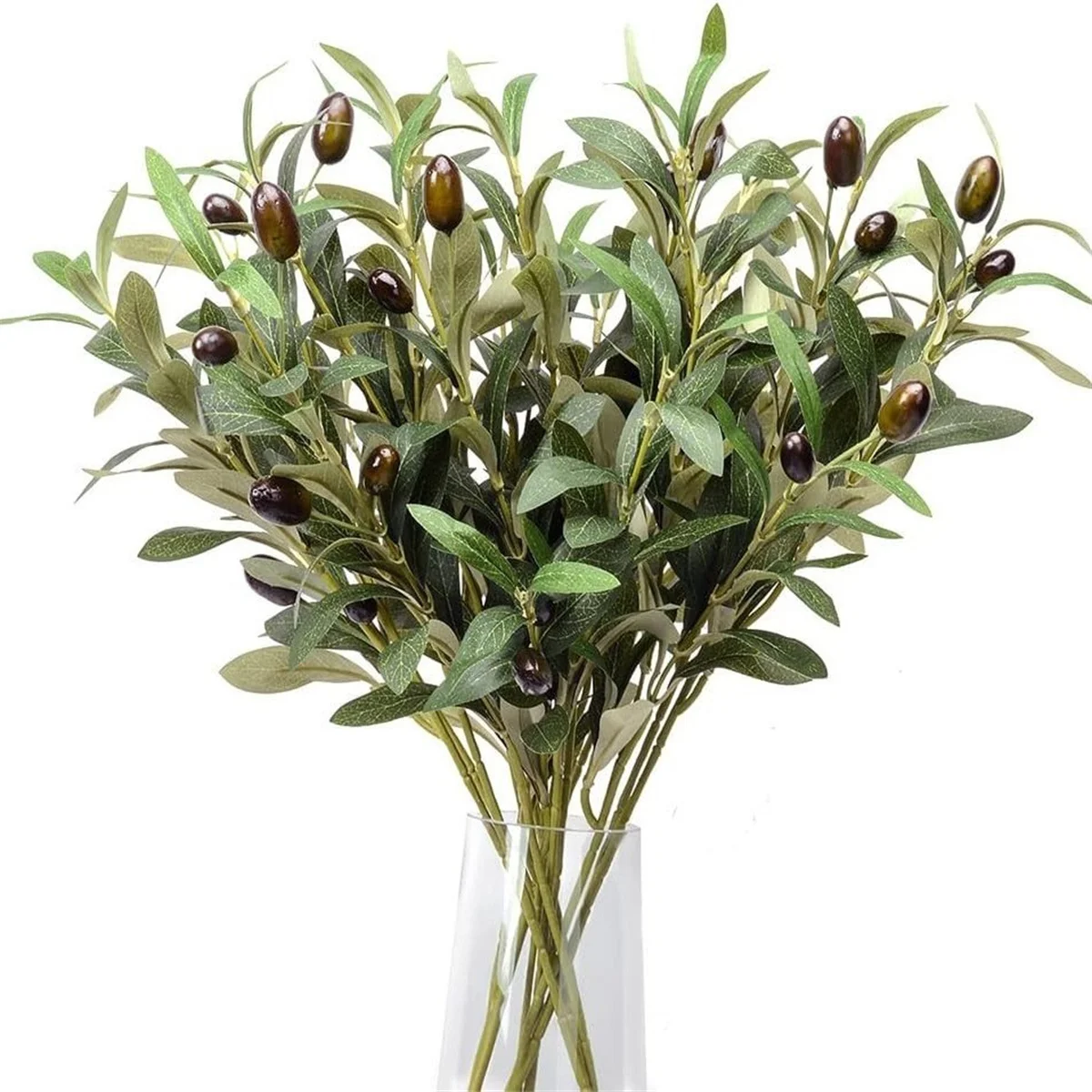 2pcs Artificial Olive Branches, Height 45cm, Home Office Indoor Decor, Party Wedding Home Holiday Decor