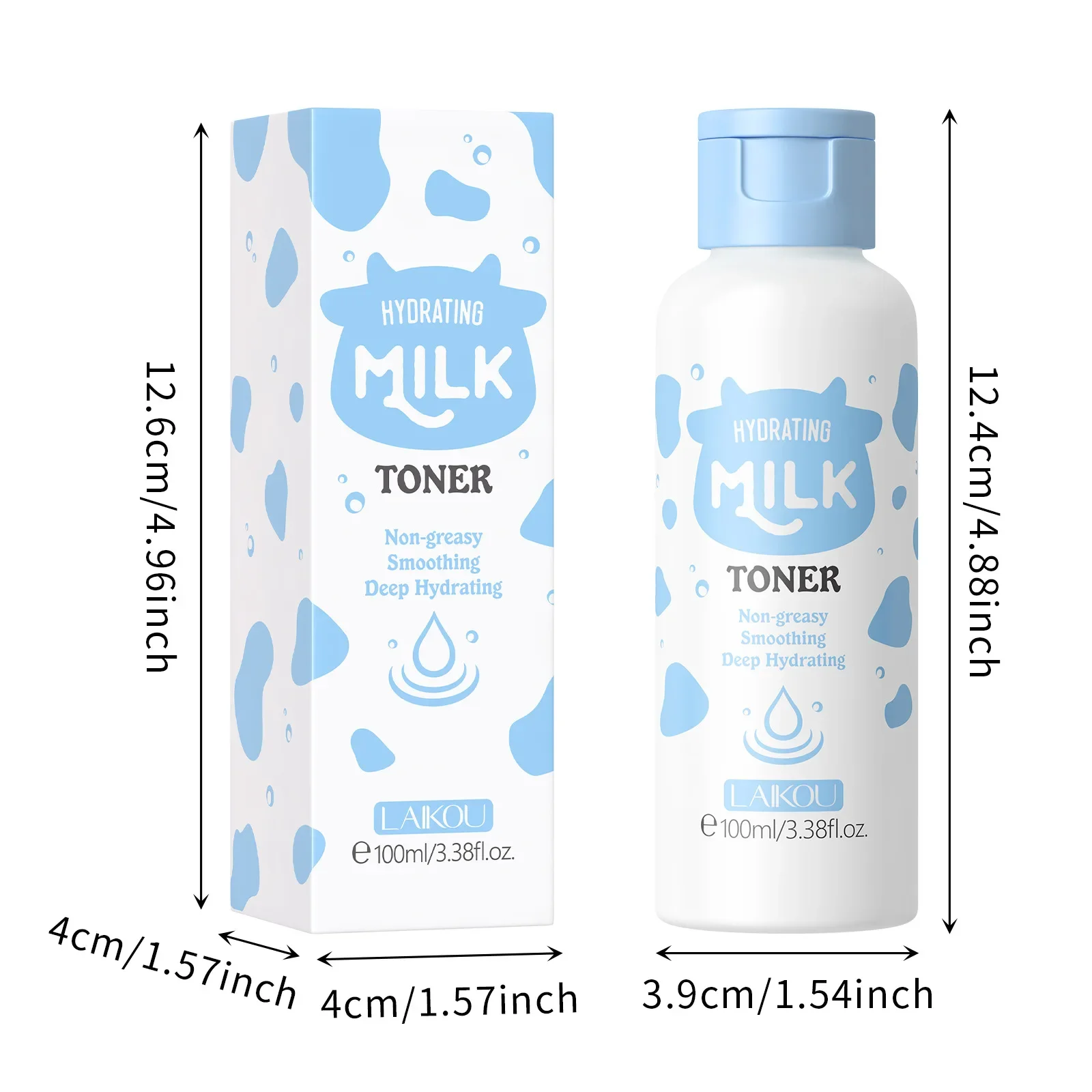 

100ml LAIKOU Milk Water Face Facial Toner Petals Essence Moisturizing Serum Deep Hydration Tonic Skin Care Face Essence Toner