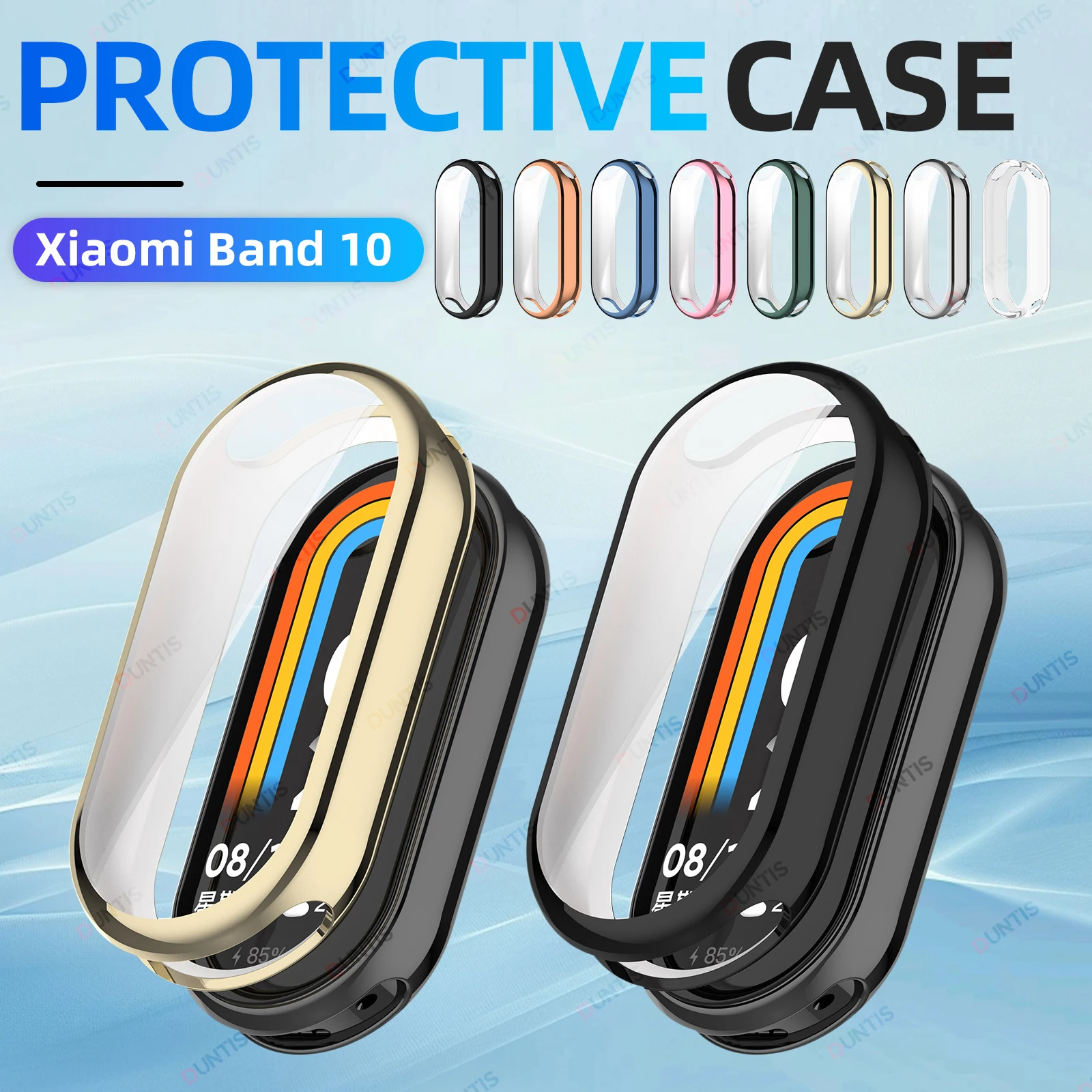 Screen Protector Case for Xiaomi Mi Band 10 Soft TPU Face Cover All-Around Protective Bumper Accessories for Mi Band 10